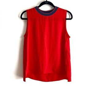 Rag & Bone Orange Navy Ringer Tank Top Size Medium